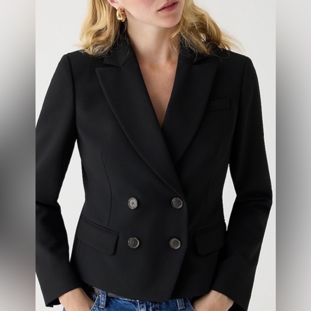 NWOt JCrew Slim-fit double-breasted blazer in four-season stretch - Picture 2 of 9